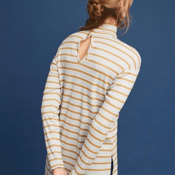 Anthropologie Vanessa Virginia Striped Turtleneck Tunic Size Small OB747083 - Picture 2 of 13